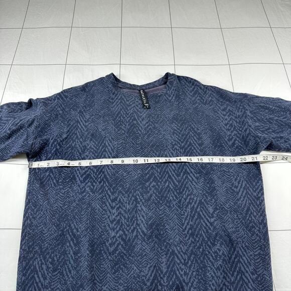 Athleta Sweatshirt Womens Small Navy Blue Studio to Street Splatter Stretch Crew - Picture 8 of 9